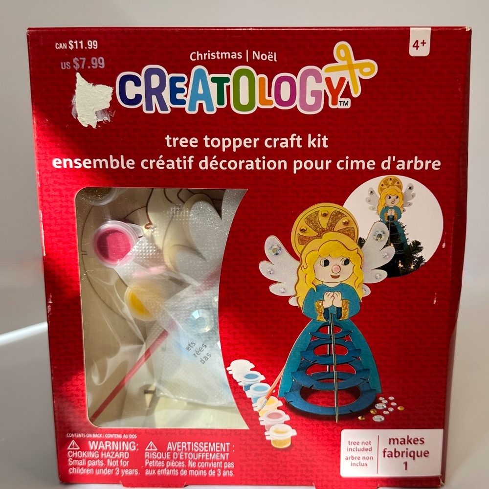 ✨ 5 for $25 DEAL! ✨ !Creatology Angel Tree Topper Kids Christmas Craft NIB
